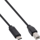 InLine® USB 2.0 Kabel, USB-C Stecker an B Stecker,...