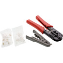 InLine® Crimp tool kit, for Network plug, with RJ45 8P8C and RJ11 6P4C
