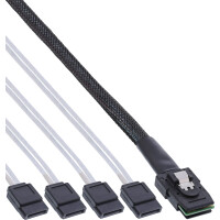 InLine® SAS Connector Cable Mini SAS SFF8087 to 4x SATA Crossover OCF 0.5m