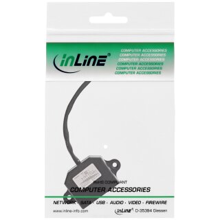 InLine® ISDN Verteiler, 2x RJ45 Buchse, 15cm Kabel, mit Endwiderständen, montierbar