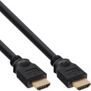 InLine® HDMI High Speed Cable male to male gold plated black 0.5m