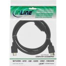 InLine® HDMI Cable High Speed male + ferrite black 0.5m