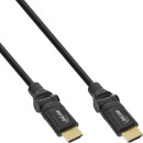 InLine® HDMI Angle Plug 180° High-Speed with Ethernet A to A gold plated 0.5m
