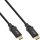 InLine® HDMI Kabel, HDMI-High Speed mit Ethernet, Stecker / Stecker, verg. Kontakte, schwarz, flexible Winkelstecker, 0,5m