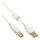 InLine® USB 2.0 Kabel, A an B, weiß / gold, mit Ferritkern, 10m