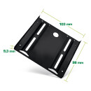 InLine® HDD/SSD Einbaurahmen, 2,5" auf 3,5", mit Einbauschrauben, schwarz
