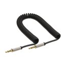 InLine® Slim Audio Spiral Cable 3.5mm male to male 4-pin Stereo 2m