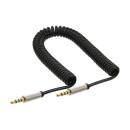 InLine® Slim Audio Spiralkabel Klinke 3,5mm ST/ST, 4-polig, Stereo, 3m
