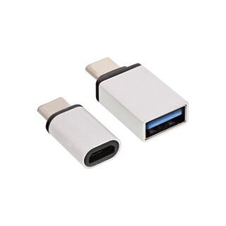 InLine® USB OTG Adapter-Set, Typ-C Stecker an Micro-USB oder USB 3.0 A Buchse
