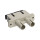 InLine® Fiber Optical Adapter Duplex ST/SC male grey metal sleeve with flange