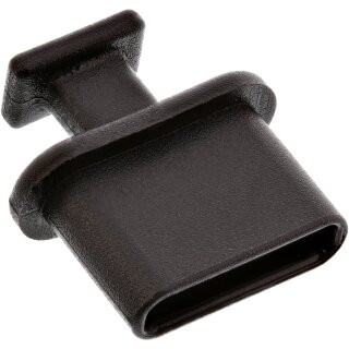 InLine® Staubschutz, für USB Typ-C Buchse, schwarz, 50er Pack