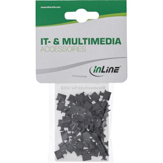 InLine® Staubschutz, für USB Typ-C Buchse, schwarz, 50er Pack