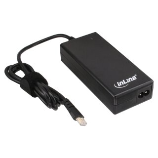 Inline® Universal Netzteil für Notebooks, 90W, USB, 100-240V, schwarz mit 8 Wechselsteckern