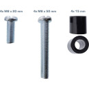 InLine® 8pcs. Screw set 4x M8x20mm/M8x50mm and 4x 15mm spacers for wall mount, for Samsung-TV