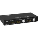 The InLine® 2x1 HDMI KVM Switch, 2x1, HDMI 4K2K, USB 2.0 Hub, with Audio