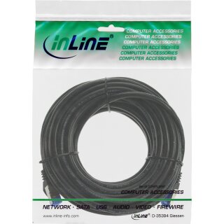InLine® Patchkabel, Cat.6A, S/FTP, PUR industrial, schwarz, 15m