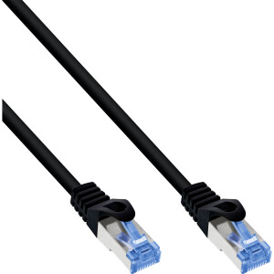 InLine® Patch cable, Cat.6A, S/FTP, TPE flexible, black, 10m