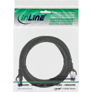 InLine® Patchkabel, Cat.6A, S/FTP, TPE flexibel, schwarz, 1,5m