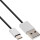 InLine® USB 2.0 Kabel, USB-C Stecker an A Stecker, schwarz/Alu, flexibel, 1,5m