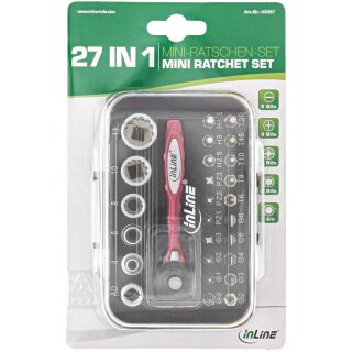 InLine® Mini-Ratschen-Set 27in1