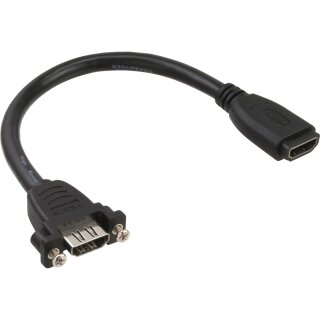 InLine® HDMI 4K2K Adapterkabel zum Einbau, HDMI A Buchse/Buchse, 0,6m