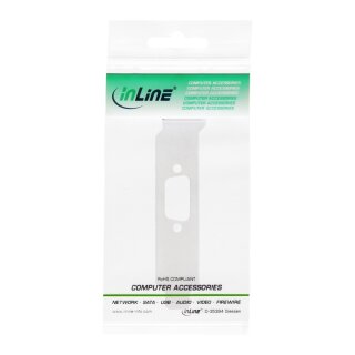 InLine® Slotblech, mit 9-pol Sub D Aussparung, Low Profile