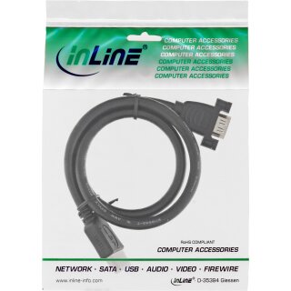 InLine® HDMI 4K2K Adapterkabel zum Einbau, HDMI A Stecker/Buchse, 0,6m
