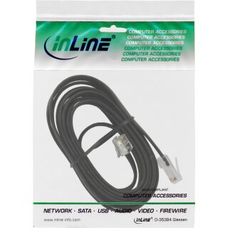 InLine Modular Cable RJ45 8P6C to RJ12 6P6C male to male 10m