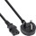 InLine® Power cable, England plug to 3pin IEC C13, black, H05VV-F, 3x0.75mm², 0,5m