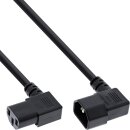 InLine® Power cable, C13 to C14, black, 1,8m angled