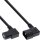 InLine® Power cable, C13 to C14, black, 0,5m angled