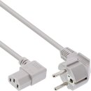 InLine® Power cable, Schutzkontakt CEE7/7 angeled to 3pin...