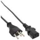InLine® Power cable Switzerland, black, 5m