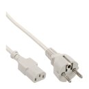 InLine® Power cable, Type F straight to IEC connector, 0.5m, grey