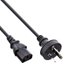 InLine® Power cable, Australia to 3pin IEC C13, black, 0,5m