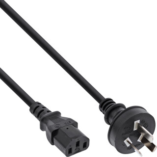 InLine® Power cable, China plug to IEC, black, 3.0m