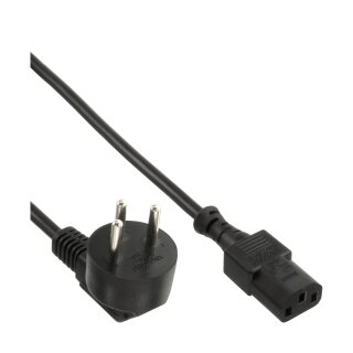 InLine Power cable, Israel plug to IEC, black, 3.0m