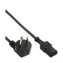 InLine® Power cable, Israel plug to IEC, black, 3.0m