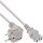 InLine® Power cable, Schutzkontakt angled to 3pin IEC C13, grey, 3m