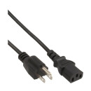 InLine® Power cable, Japan plug to IEC, black, 0.5m
