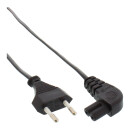 InLine® Power cable, Euro plug to Euro8 plug angeled, black, 5.0m