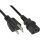 InLine® Power cable, power plug USA to 3pin IEC C13 connector, black, 3.0m