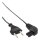 InLine® Power cable, Euro plug to Euro8 plug angeled, black, 0.5m