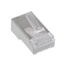 InLine® 8P4C RJ45 male shielded connectors for round cables, 100pcs. Pack