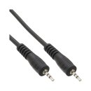 InLine® Audio Cable 2.5mm Stereo male to male 0.5m
