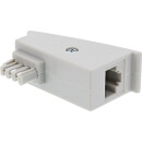 InLine® TAE-F DSL Adapter, TAE-F plug to RJ45 socket, 8P2C for Fritzbox, grey