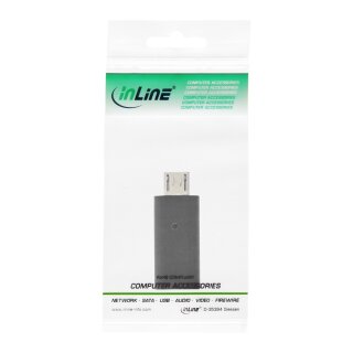 InLine® USB 2.0 Adapter, Micro-USB Stecker auf USB Typ-C Buchse