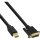 Inline® Mini DisplayPort male to DVI-D 24+1 male cable, black/gold, 1m