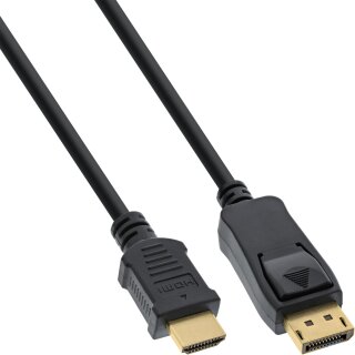 InLine® DisplayPort zu HDMI Konverter Kabel, schwarz, 1,5m