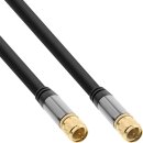 InLine® Premium SAT cable, 4x shielded, 2x F-plug, >110dB, black, 10m